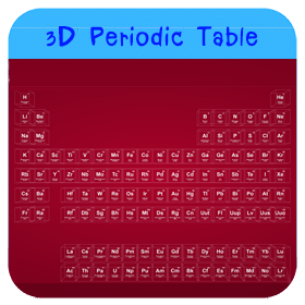 3D Periodic table of elements.