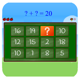 Addition equals 20.